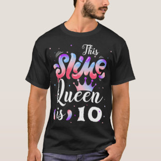 T-shirt Slime queen 10e Birthday