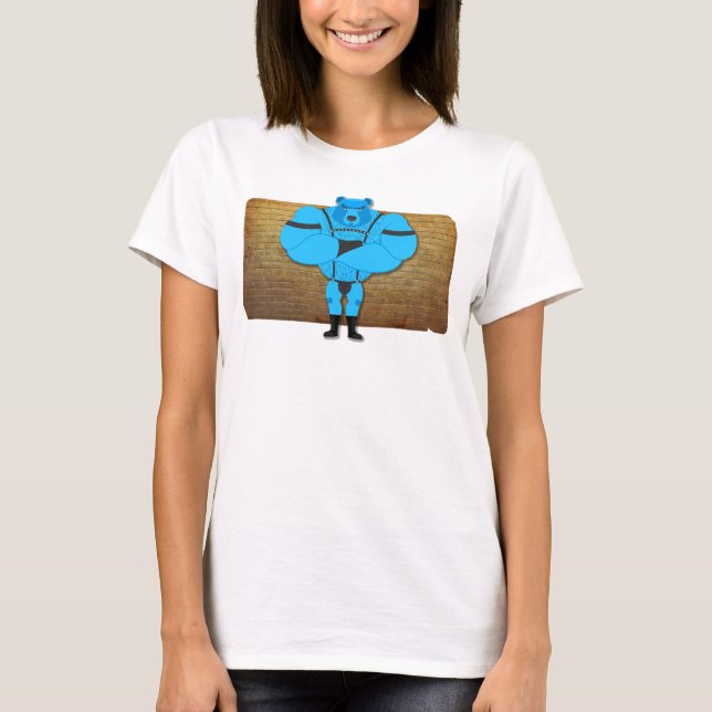 T-shirt SlipperyJoe's gay muscle ours dessin animé thong l (Devant)