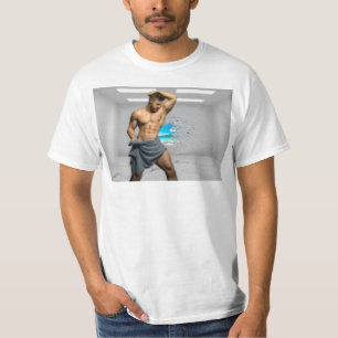 T-shirt SlipperyJoe's Man serviette brisée mur de brique b