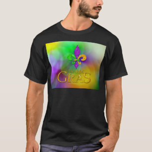 T-shirt SlipperyJoe's Mardi Gras violet or vert fleur-d