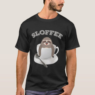 T-shirt Sloffee Sloth Café Long Manche T Chemise Slot Dans