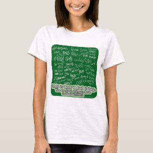 T-shirt Slogan Chalkboard de plusieurs changements d'humeu