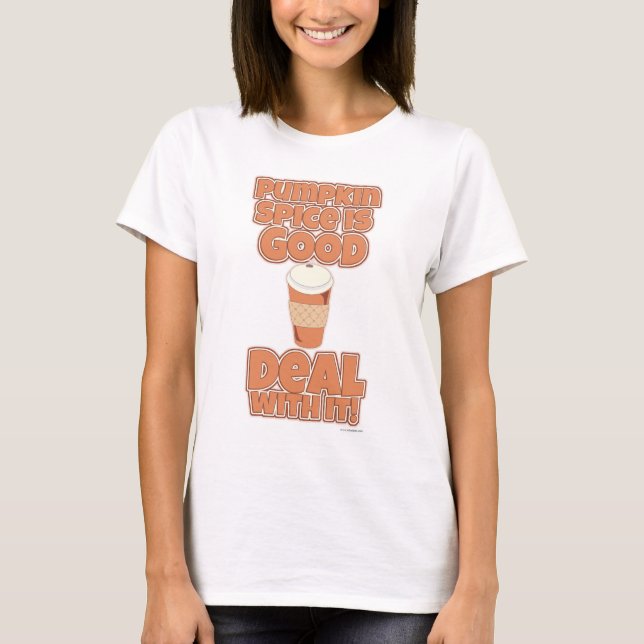 T-shirt Slogan citrouille épice drôle mignon dessin (Devant)