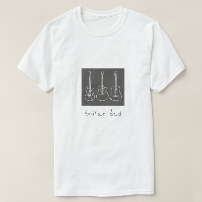 T-shirt slogan de père guitare musique grunge rétro (Design devant)
