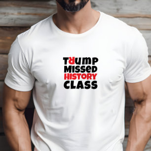 T-shirt slogan de protestation étudiant anti-Trump rouge n