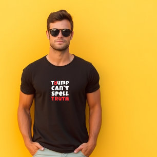 T-shirt Slogan de protestation étudiante anti Trump rouge 