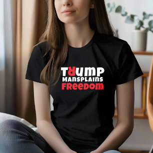 T-shirt Slogan de protestation féministe anti-Trump rouge 