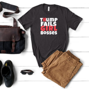 T-shirt Slogan de protestation féministe anti-Trump rouge 