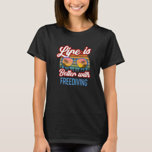 T-shirt Slogan du coucher de soleil rétro avec la plongée