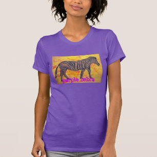 T-shirt slogan du zèbre pourpre