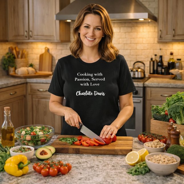 T-shirt slogan en noir blanc du chef (Créateur téléchargé)