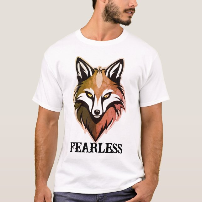T-Shirt Slogan Loup Sans Peur – Freefit Classique  (Devant)