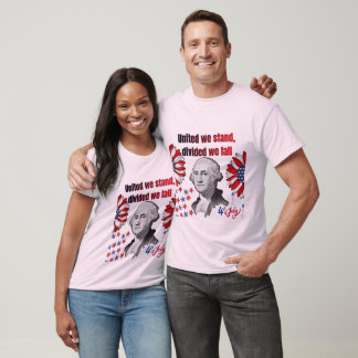 T-shirt slogan révolutionnaire américain rose pâle