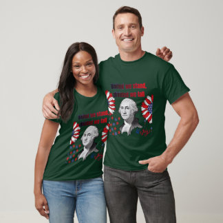 T-shirt slogan révolutionnaire américain vert forêt