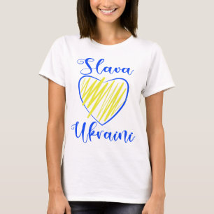 T-shirt Slogan Slava la gloire ukrainienne à l'Ukraine coe