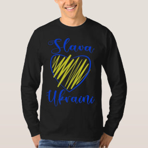 T-shirt Slogan Slava la gloire ukrainienne à l'Ukraine coe