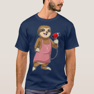 T-shirt Sloth as Hair stylist avec Sèche-cheveux
