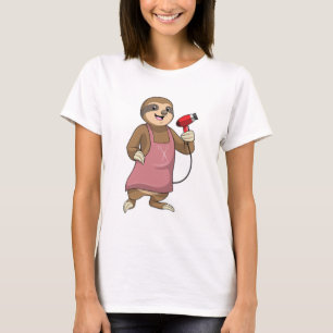 T-shirt Sloth as Hair stylist avec Sèche-cheveux