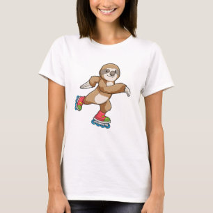 T-shirt Sloth as Skater avec Patins Inline