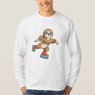 T-shirt Sloth as Skater avec Patins Inline