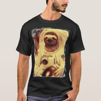 T-shirt Sloth Astronaut Mens Femme