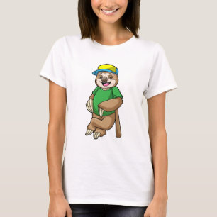 T-shirt Sloth au baseball avec batte de baseball