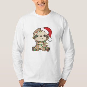 T-shirt Sloth Christmas Winter Animaux Slots