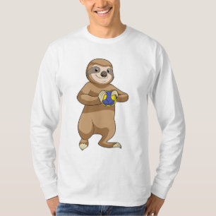 T-shirt Sloth comme joueur de handball avec Handball