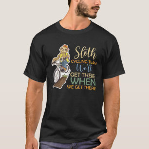 T-shirt Sloth Cycling Team Lazy Sloth Sur Un Vélo