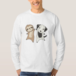 T-shirt Sloth Dalmatian Chien Amoureux des animaux Pour En