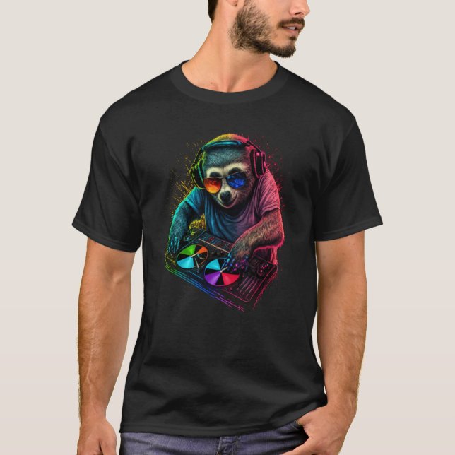 T-shirt Sloth DJ  5 (Devant)
