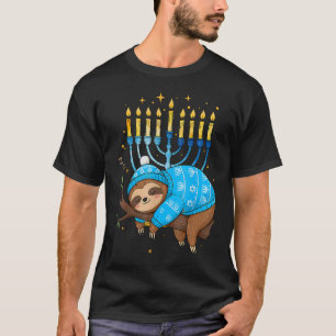T-shirt Sloth drôle de Hanukkah juif Chanukah dormant Hanu