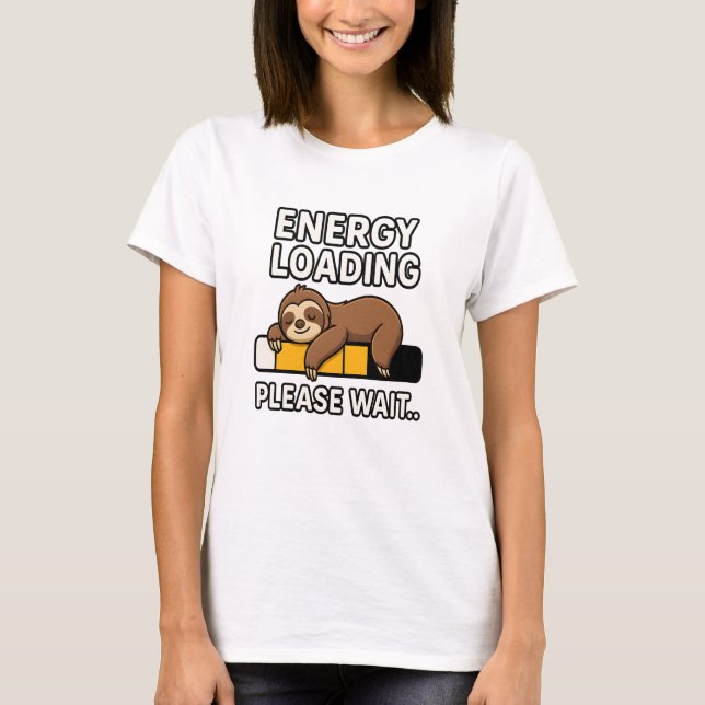 T-shirt Sloth Energy Saving Mood (Devant)
