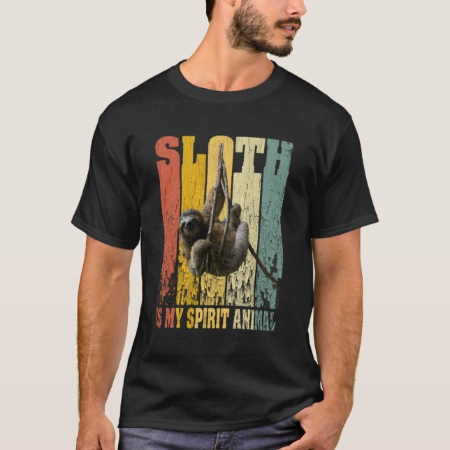 T-shirt Sloth Est Mon Esprit Animal Mignonne Sloth Funny S (Devant)