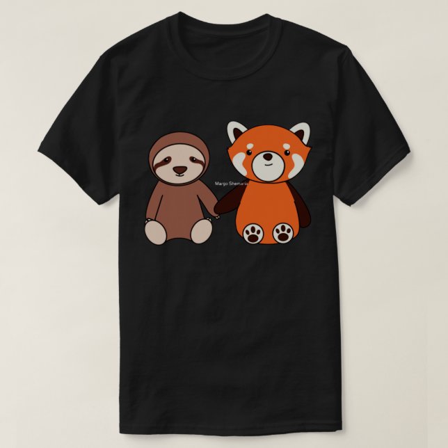 T-shirt Sloth et Red Panda Friends (Design devant)