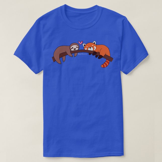T-shirt Sloth et Red Panda Love (Design devant)