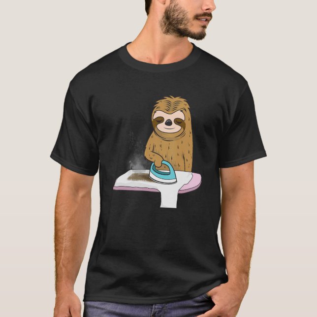 T-shirt Sloth fer son aussi (Devant)