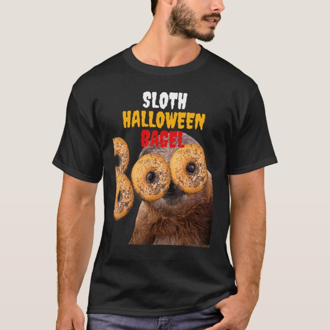 T-shirt Sloth Halloween Bagel U2013 Nourriture Drôle Et An (Devant)