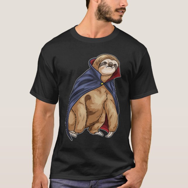 T-shirt Sloth Halloween Vampire (Devant)