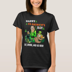 T-shirt Sloth Happy St Patrick S Day Mangez Boire Et Soyez