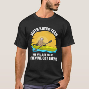 T-shirt Sloth Kayak Team Kayak Pour Hommes Femmes Paddle