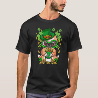 T-shirt Sloth Leprechaun Saint Patrick's Day Celebration P
