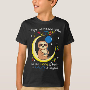 T-shirt Sloth Love Quelqu'Un Avec Puzzle Cool Autisme Sens