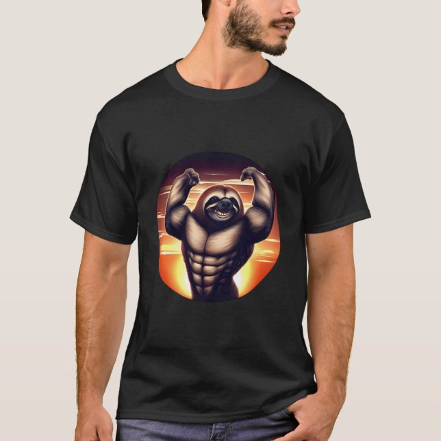 T-shirt Sloth Musclebound (Devant)