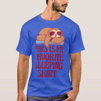 T-shirt Sloth Pajamas Dormir Cadeaux Sommeil Nuit802