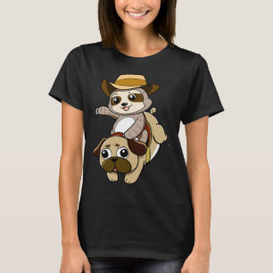 T-shirt Sloth Riding Carlin Chien Enfants