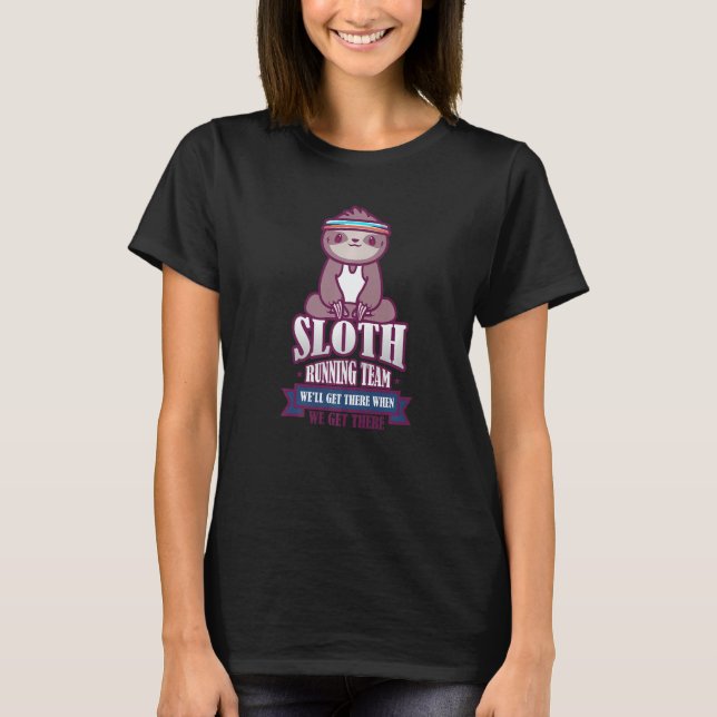 T-shirt Sloth Running Team (Devant)