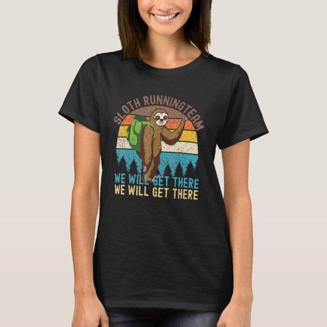 T-shirt Sloth Running Team Femme Homme Sloth Running Team  (Devant)