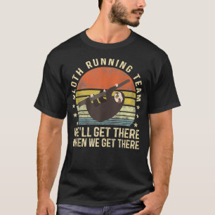 T-shirt Sloth Running Team Funny Lazy Sloth Lover Cadeaux