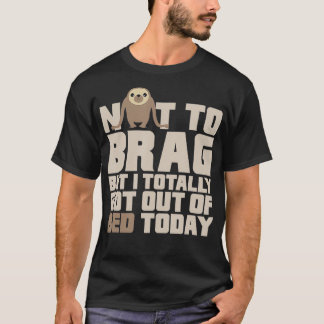 T-shirt Sloth Sorte Du Lit